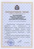 Благодарственное письмо Правительства Нижегородской области, 2008 год