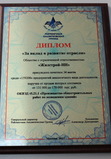 Диплом "За вклад в развитие отрасли", 2013 год